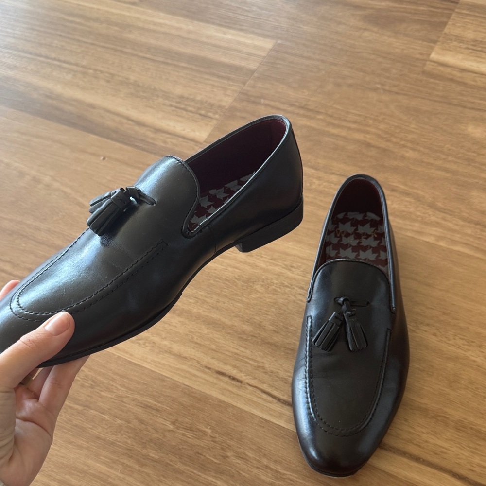 Black Tassel Loafers for Men